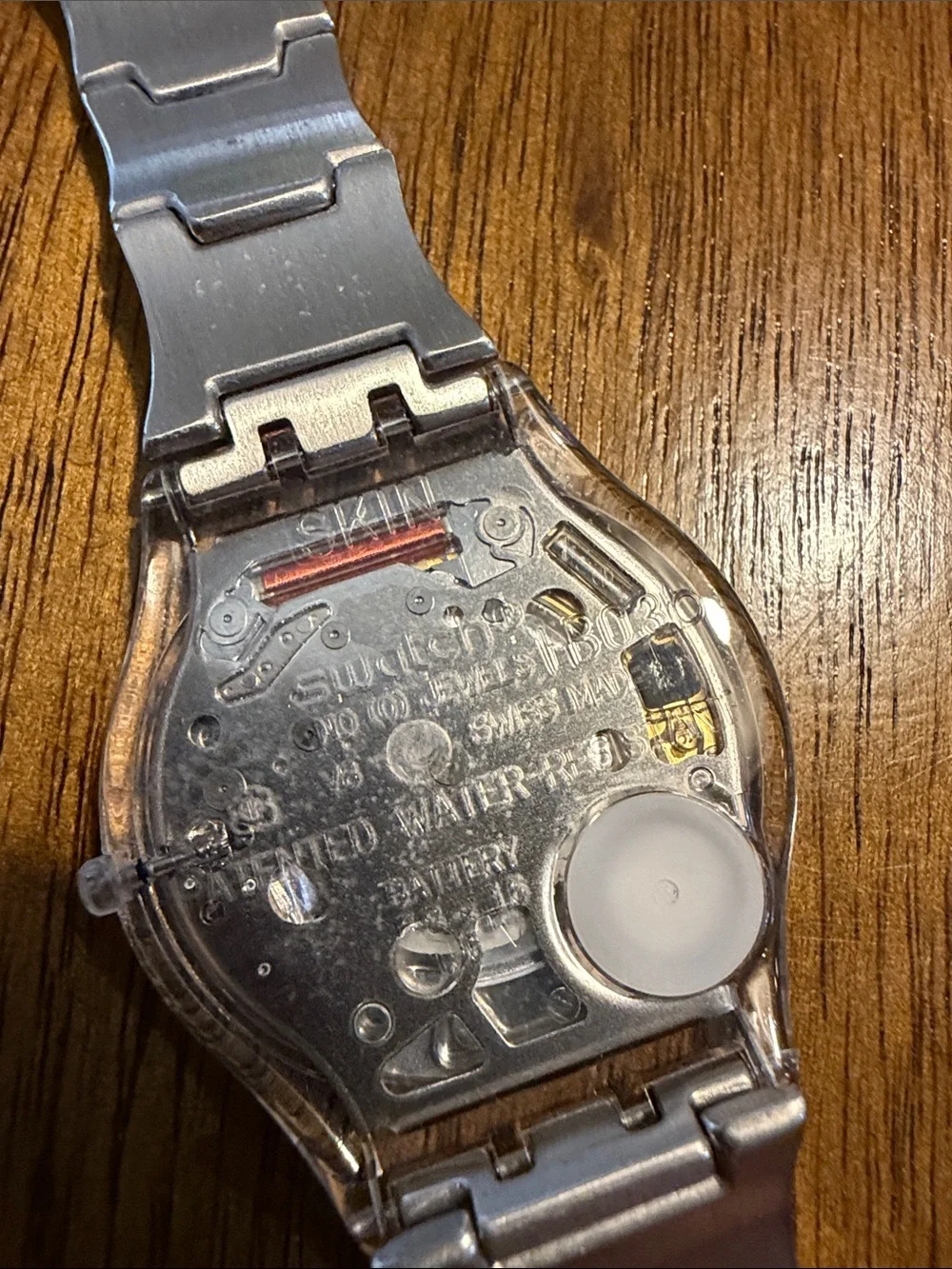 Swatch Silver Floral Bracelet Watch